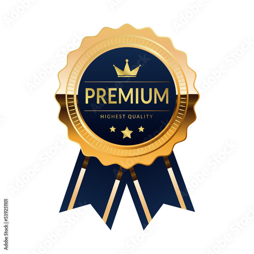 Premium Quality badge With Blue and Gold color
