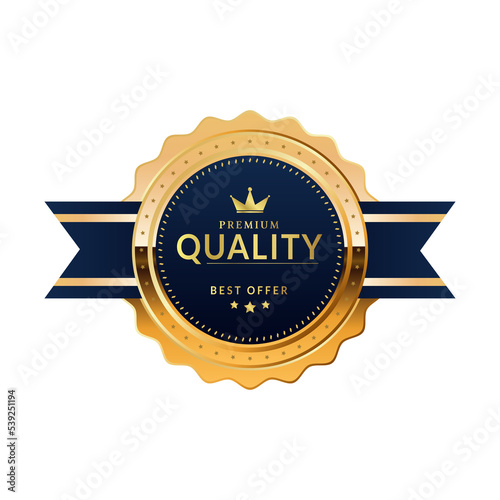 Premium Quality badge With Blue and Gold color
