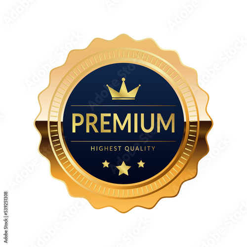 Premium Quality badge With Blue and Gold color