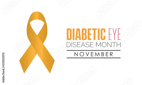 Vector illustration design concept of Diabetic Eye Disease Month observed on every November