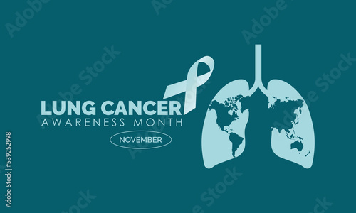 Vector illustration design concept of Lung Cancer Awareness Month observed on every November