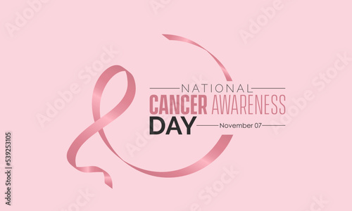 Vector illustration design concept of National Cancer Awareness Day observed on November 7