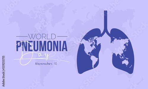 Vector illustration design concept of World Pneumonia Day observed on November 12