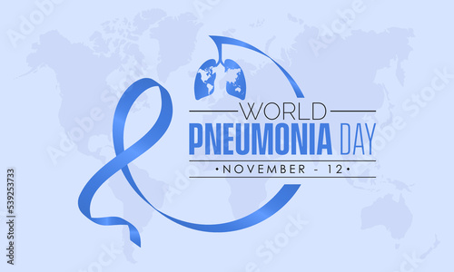 Vector illustration design concept of World Pneumonia Day observed on November 12