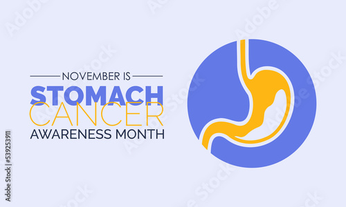 Vector illustration design concept of Stomach Cancer Awareness Month observed on every November