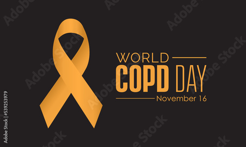 Vector illustration design concept of World COPD(Chronic Obstructive Pulmonary Disease) Day observed on November 16