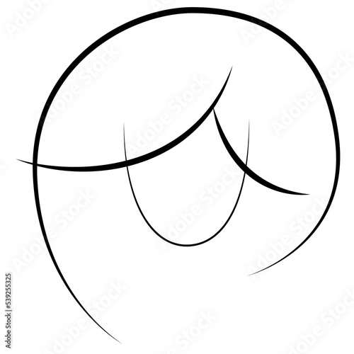 Icon for hairdressing salon creating trendy haircuts and hairstyles