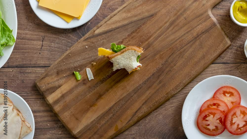 Stop Motion Animation of Eating a Turkey Sandwich Stop Motion Animation of Eating a Turkey Sandwich