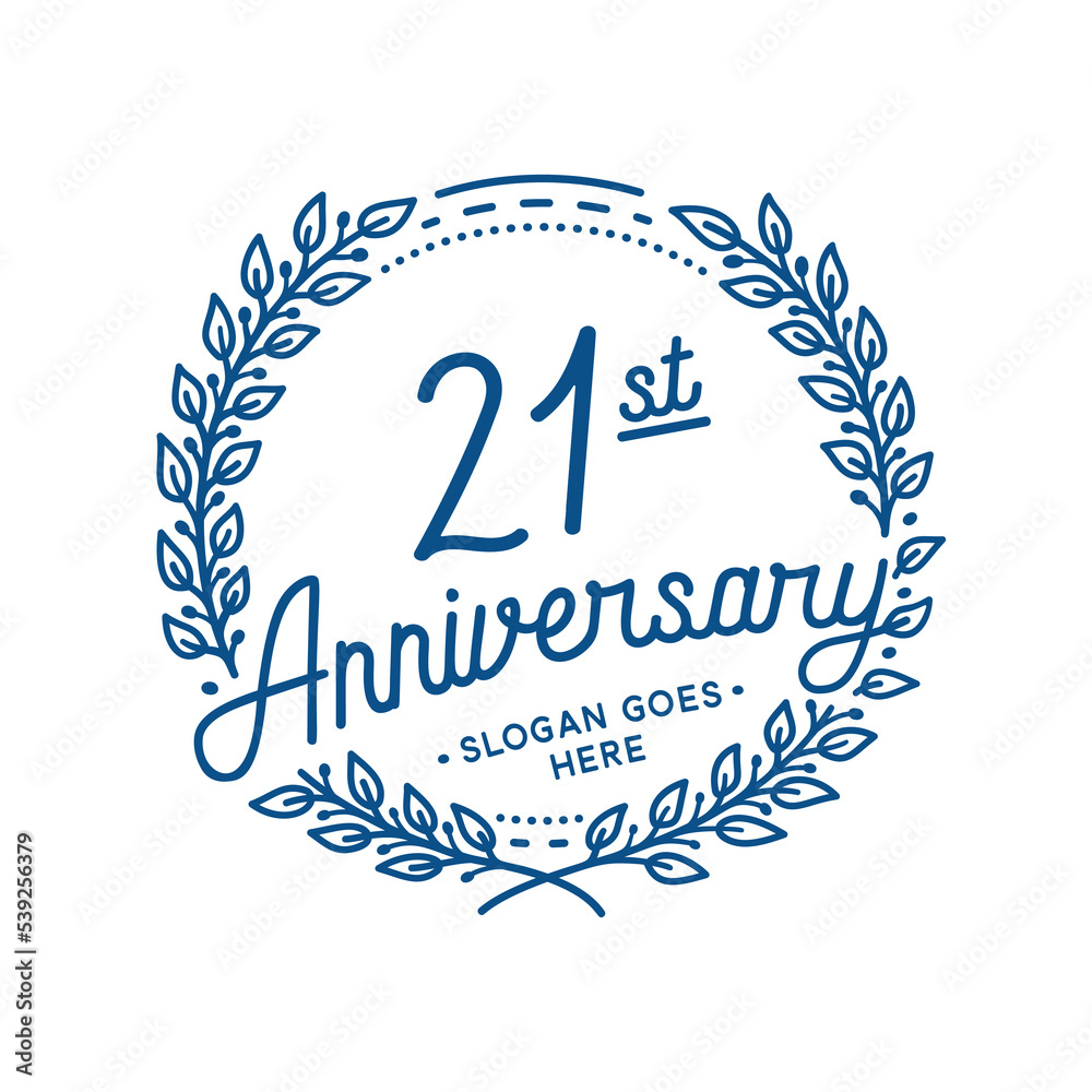 21 years anniversary design template. 21st anniversary celebration hand drawn logotype. Vector illustration. 21 years anniversary design template. 21st anniversary celebration hand drawn logotype. Vector illustration.