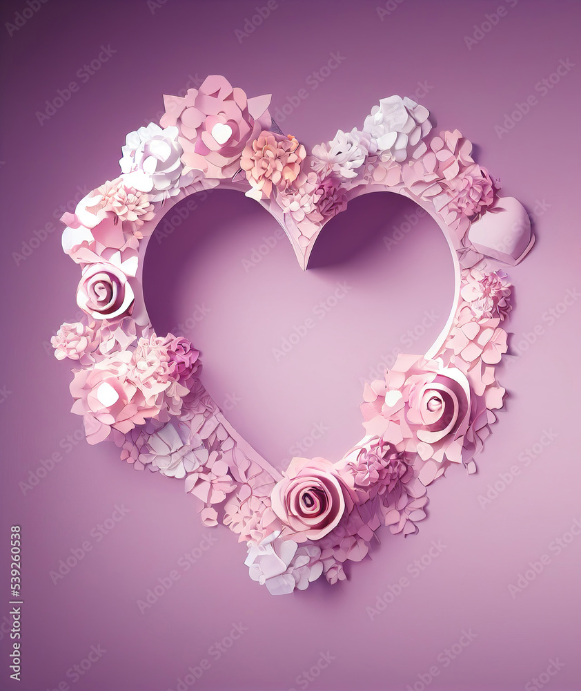 Valentine's day heart shape frame, romance love greeting card background, product display Valentine's day heart shape frame, romance love greeting card background, product display