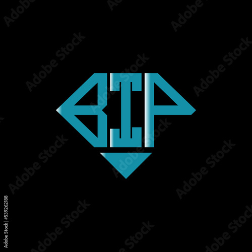 BIP letter logo creative design. BIP unique design.
