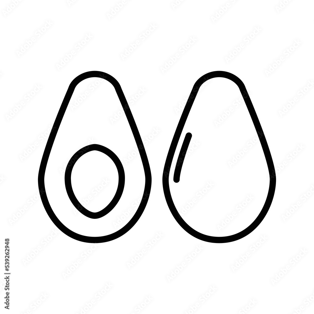 avocado icon design vector template avocado icon design vector template