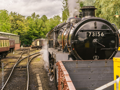 Steam Engine ready to leave Pickering Station