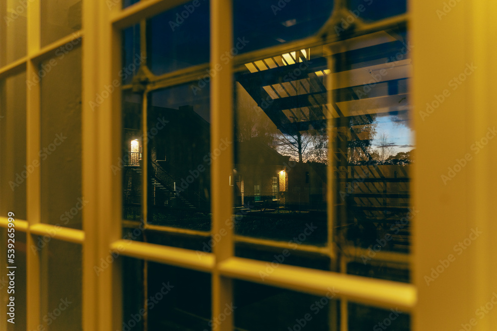 evening outside the yellow window evening outside the yellow window