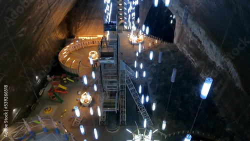 Salina Turda salt cave in Romania photo