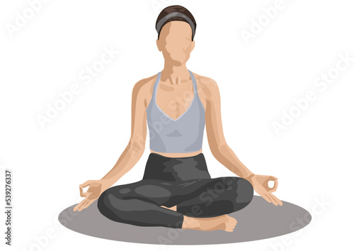 woman practicing yoga