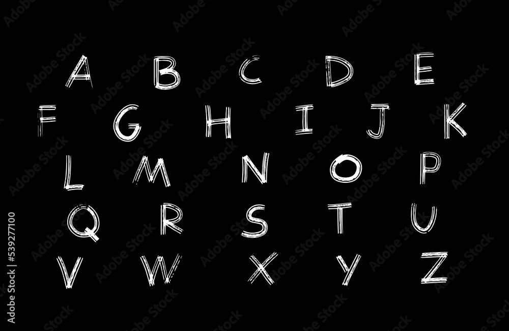 Hand drawn cute font for your type design posters greeting card website ...