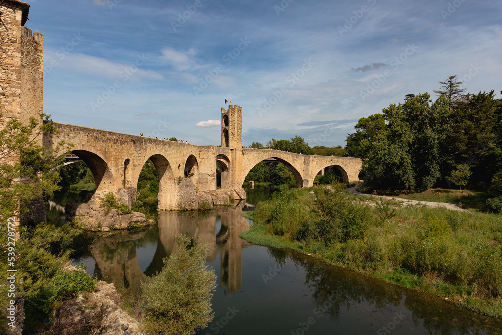 Besalu bridge medieval village in Spain