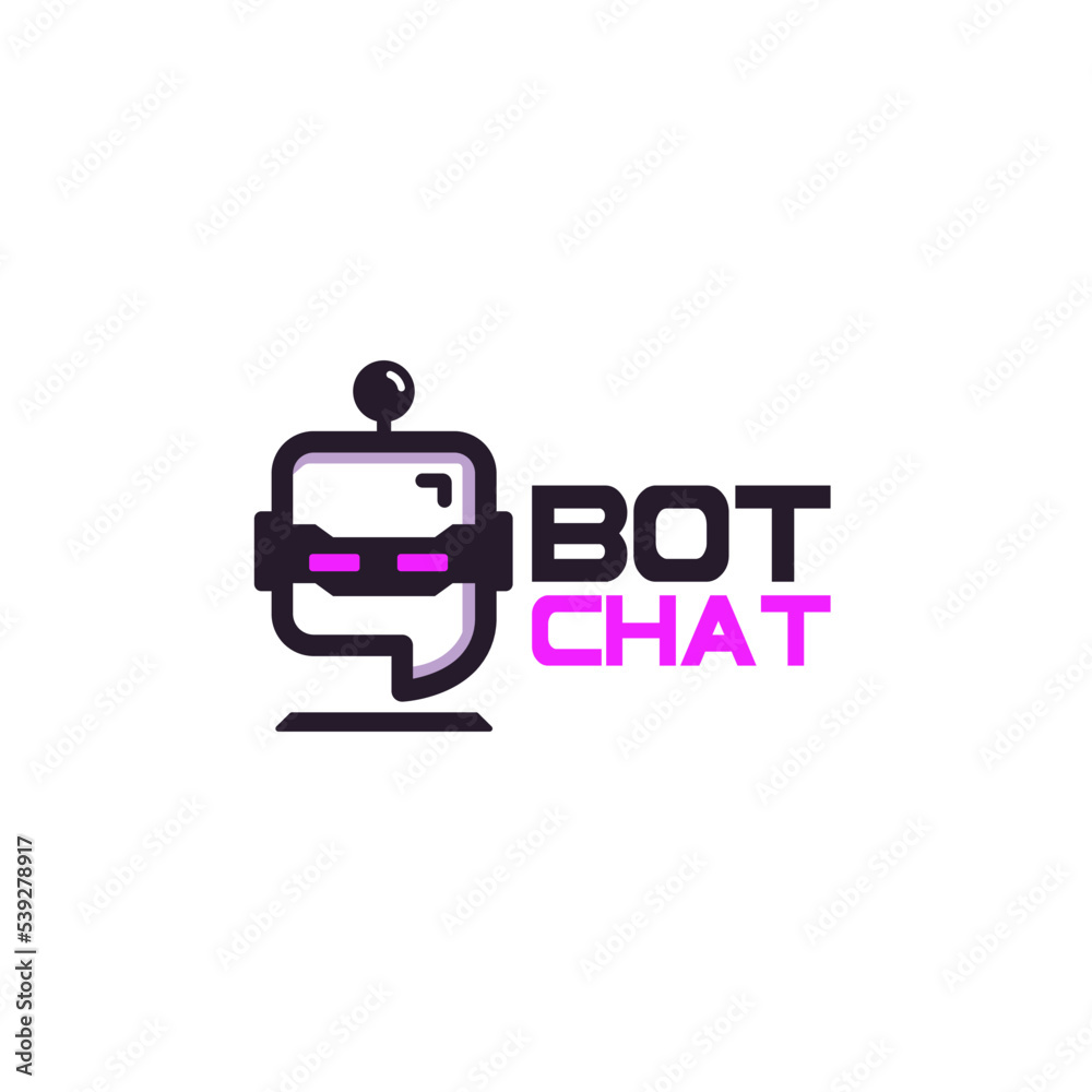 Fototapeta premium Robot Chat Logo