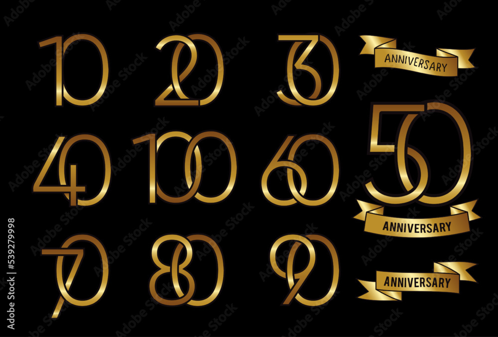 Fototapeta premium anniversary logo group with some number