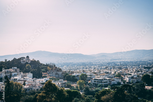 Mediterranean Sunset: Athens Panoramic Cityscape