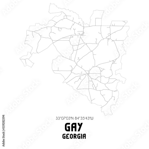 Gay Georgia. US street map with black and white lines.
