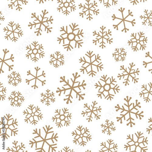 Winter seamless pattern with snowflakes. Vector illustration.
