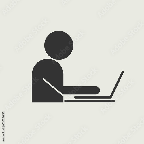 Using laptop icon