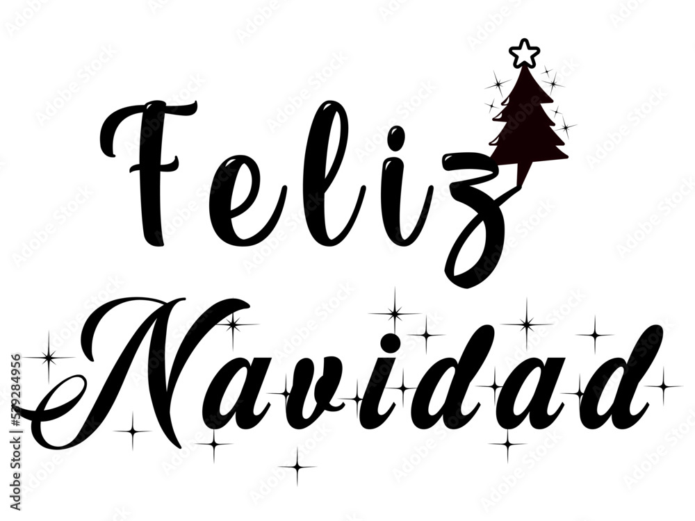 lettering of the phrase merry christmas on a white background, with a small christmas tree lettering of the phrase merry christmas on a white background, with a small christmas tree