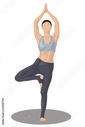 woman doing yoga exercise