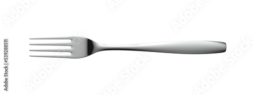 Tableau sur toile Silver fork isolated on white. 3d illustration. Single object.