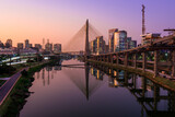 Octavio Frias de Oliveira Bridge in Sao Paulo is the Landmark of the City