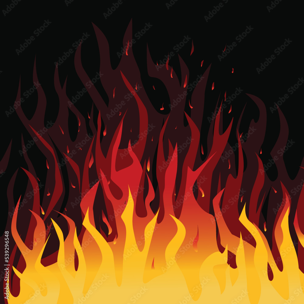 fire background, flat style vector illustration burn hell fire fire background, flat style vector illustration burn hell fire