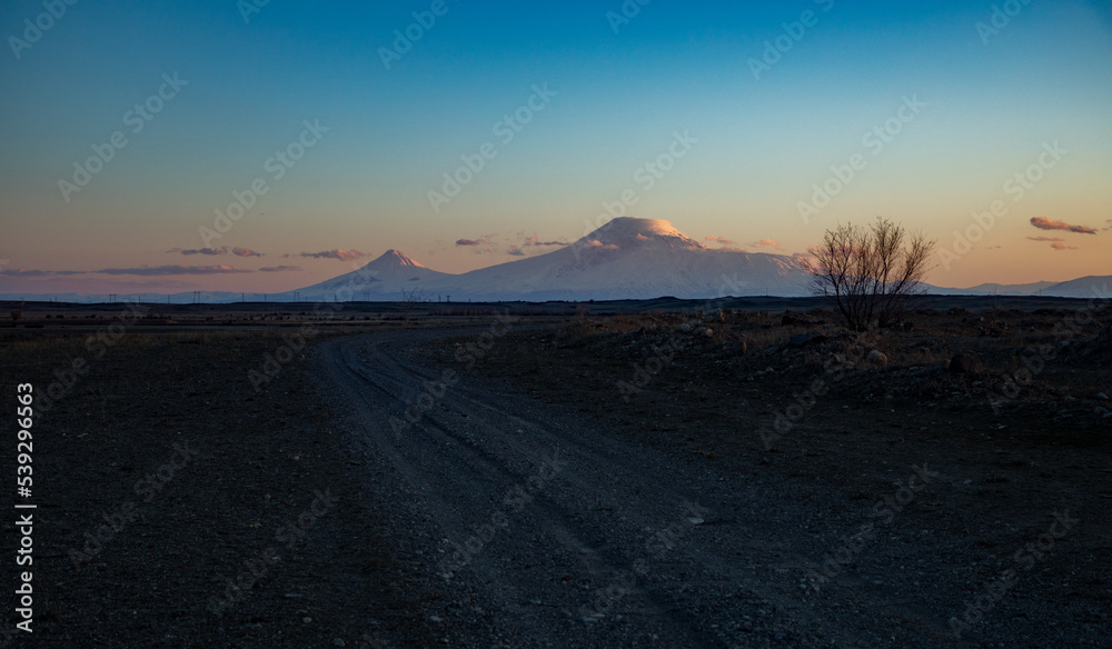 Mount Ararat at sunset