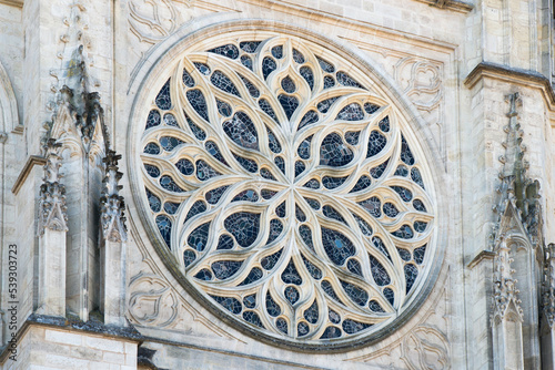 Beautiful rose window at Bordeaux cathedral. photo