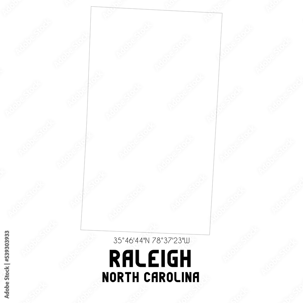 Raleigh North Carolina. US street map with black and white lines. Raleigh North Carolina. US street map with black and white lines.