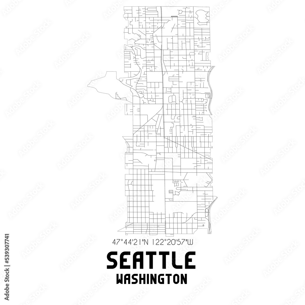 Seattle Washington US Street Map With Black And White Lines Stock 1000 F 539307741 EUgxpOEipTWLHYQGBzdI6qlIwcEg6mko