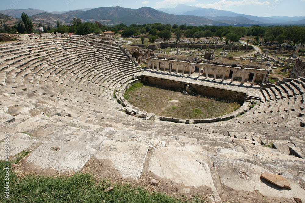 Theater of Aphrodisias Ancient City in Aydin, Turkiye