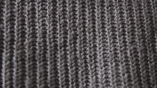 Wallpaper Mural Knitted gray acrylic fabric panoramic detailed view. Sweater, warm plaid, scarf.  Torontodigital.ca