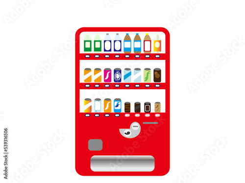 赤い自動販売機