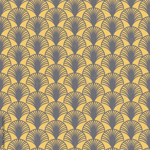 Fan arch seamless pattern arabic oriental style illustration