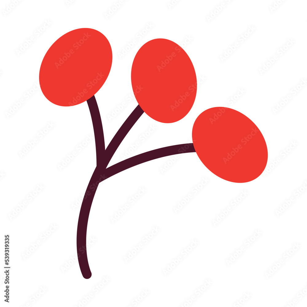 Isolated autumn natural flower icon Vector