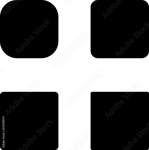 Geometric shapes quadrangle, circle icons collection, sharp and slightly rounded version