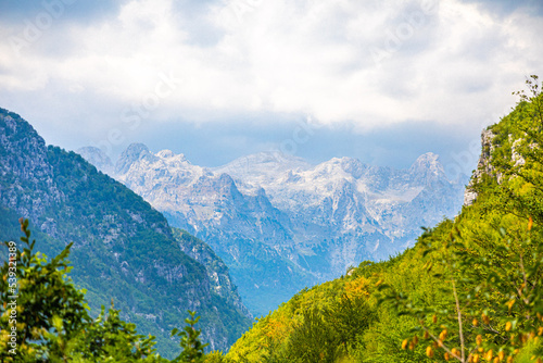 Valley in the albanian alps