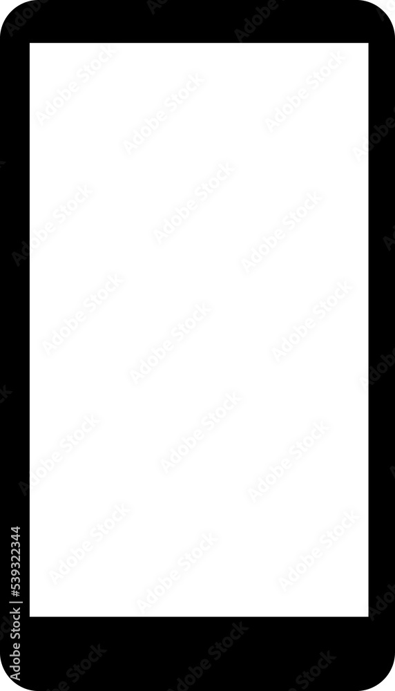 Empty mobile phone screen. Empty mobile phone screen.