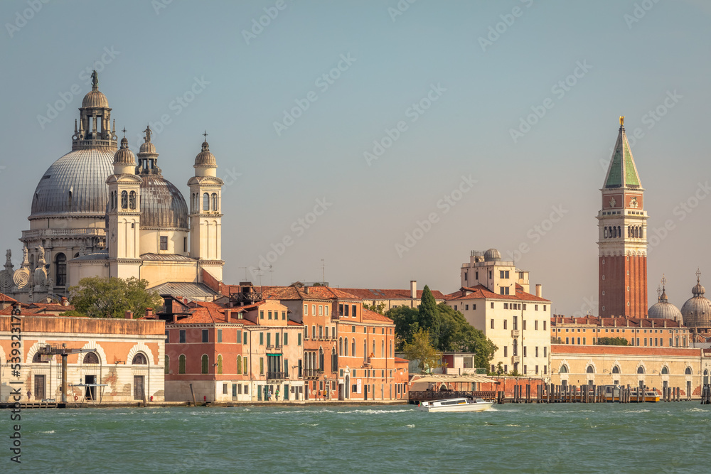 Grand canal, Basilica and Campanile from San Giorgio Maggiore island, Venice Grand canal, Basilica and Campanile from San Giorgio Maggiore island, Venice