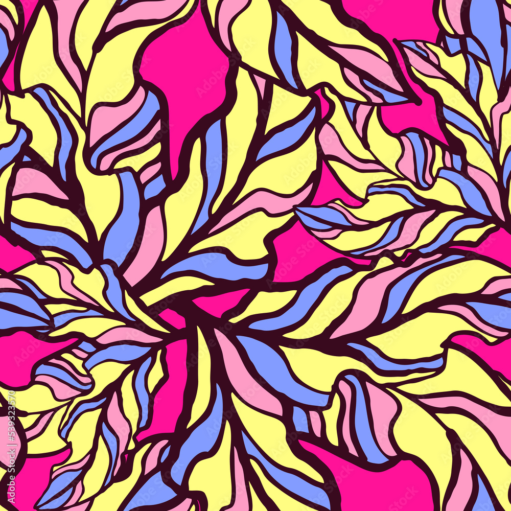 Nature seamless pattern with hand drawn twig, tree branch with leaves, tropical forest, summer time. Ecological rural theme for poster print, wrapping paper, wallpaper, clothes textile, fabric design. Nature seamless pattern with hand drawn twig, tree branch with leaves, tropical forest, summer time. Ecological rural theme for poster print, wrapping paper, wallpaper, clothes textile, fabric design.