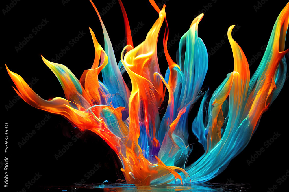 Fototapeta premium Abstract Fire and Water