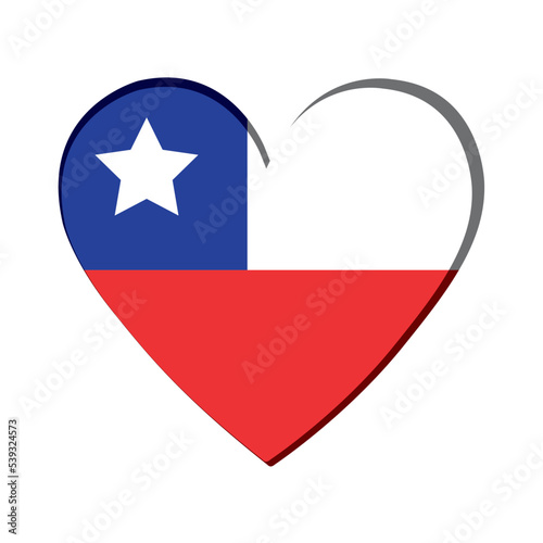 Isolated heart shape with the flag of Chile Vector Free Download Isolated heart shape with the flag of Chile Vector - GFXLoad