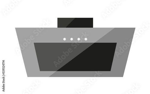 Kitchen range hoods modern touch metal black flat. Kitchen professional equipment removes unnecessary odors clean air over cooktop concise design cooking draws in filters atmosphere stainless isolated